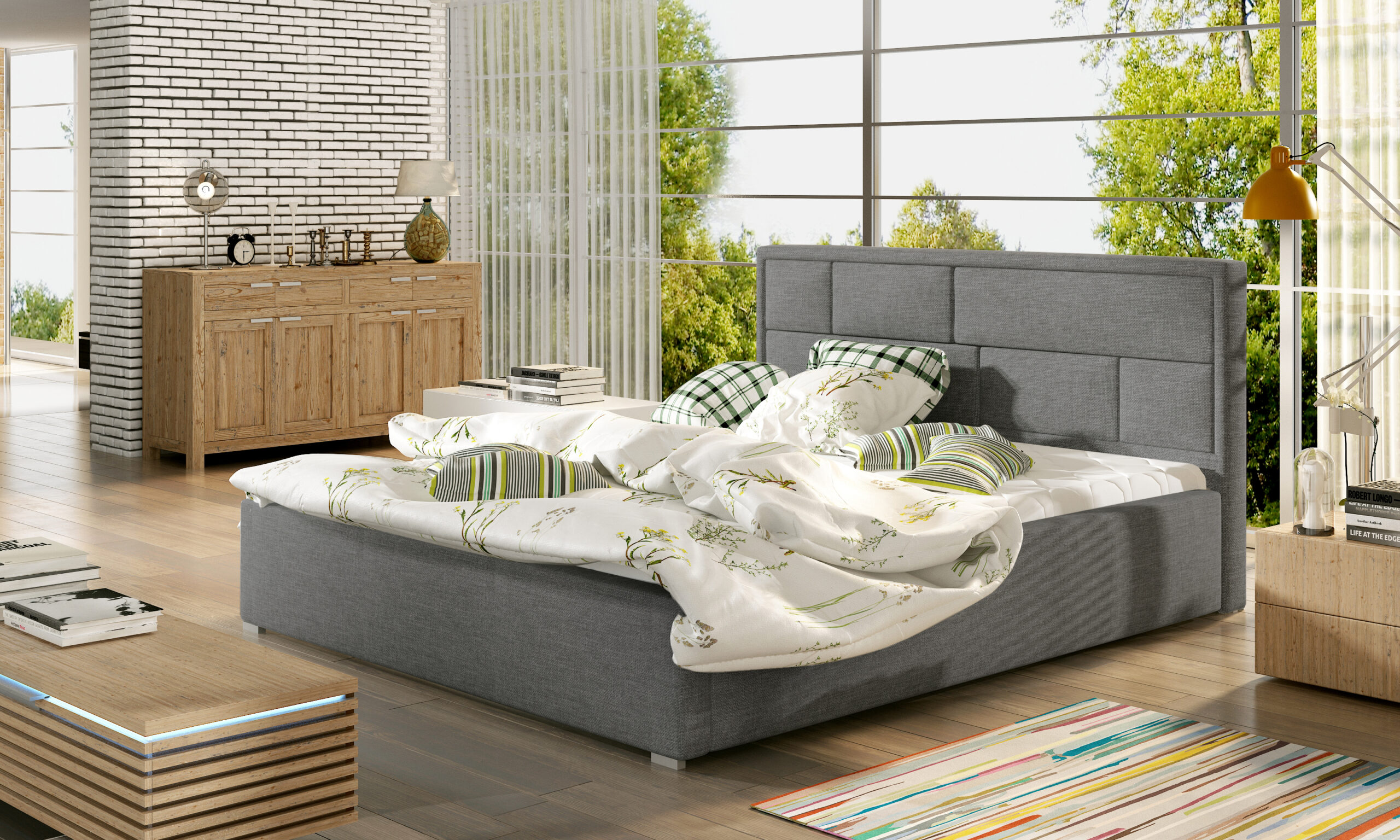 Polsterbett Latina 140/160/180/200x200cm Calavia 140/160/180/200x200cm – Bild 1