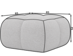 Gepolsterter Pouf Covio, beiges Bouclé – Bild 5