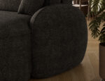 Ecksofa Tesalia mit Schlaffunktion und Bettkasten, dunkelgraßes Bouclé, linksseitig – Bild 8