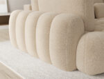 Ecksofa Cozion mit Schlaffunktion und Bettkasten, beiger Chenille, linksseitig – Bild 8