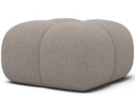Gepolsterter Pouf Covio, beiges Bouclé