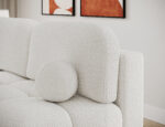 Nuwia Sofa mit Schlaffunktion und Bettkasten, weißes Bouclé – Bild 9
