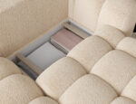 Ecksofa Cozion mit Schlaffunktion und Bettkasten, beiger Chenille, linksseitig – Bild 7