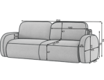 Schlafsofa Avuela mit Bettkasten, Chenille Hellbeige – Bild 11