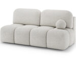 Nuwia Sofa mit Schlaffunktion und Bettkasten, weißes Bouclé – Bild 3
