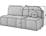 Nuwia Sofa mit Schlaffunktion und Bettkasten, weißes Bouclé – Bild 10