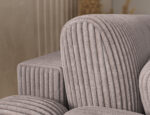 Ecksofa Covelion mit Schlaffunktion und Bettkasten, hellgrauer Samt, linksseitig – Bild 9