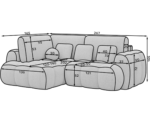 Ecksofa Cozion mit Schlaffunktion und Bettkasten, beiger Chenille, linksseitig – Bild 11