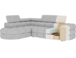 Ecksofa Carmenn mit Schlaffunktion, Bettkasten und verstellbaren Kopfstützen, weißer Bouclé, linksseitig – Bild 12