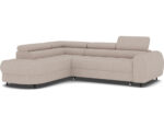 Ecksofa Vesteria mit Schlaffunktion und Bettkasten, hellbraunes Bouclé, linksseitig – Bild 3