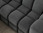 Ecksofa Bronon mit Schlaffunktion und Bettkasten, dunkelgraues Bouclé, linksseitig – Bild 11