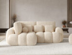 Ecksofa Cozion mit Schlaffunktion und Bettkasten, beiger Chenille, linksseitig – Bild 2