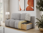 Nuwia Sofa mit Schlaffunktion und Bettkasten, weißes Bouclé – Bild 11