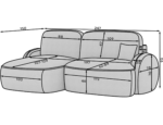Ecksofa Tesalia mit Schlaffunktion und Bettkasten, dunkelgraßes Bouclé, linksseitig – Bild 11