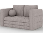 Schlafsofa Kastol, hellgrauer Samt – Bild 3