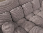 Ecksofa Covelion mit Schlaffunktion und Bettkasten, hellgrauer Samt, linksseitig – Bild 10